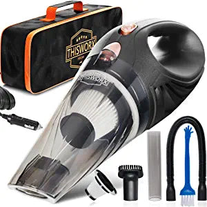 Luppiter High Power Vacuum Cleaner with Extension Tube and Carrying Bag DC 12V, Max power: 120W HEPA filter 5 meters cord with cigarette plug
